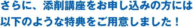 添削講座をお申し込みの方には以下のような特典をご用意しました